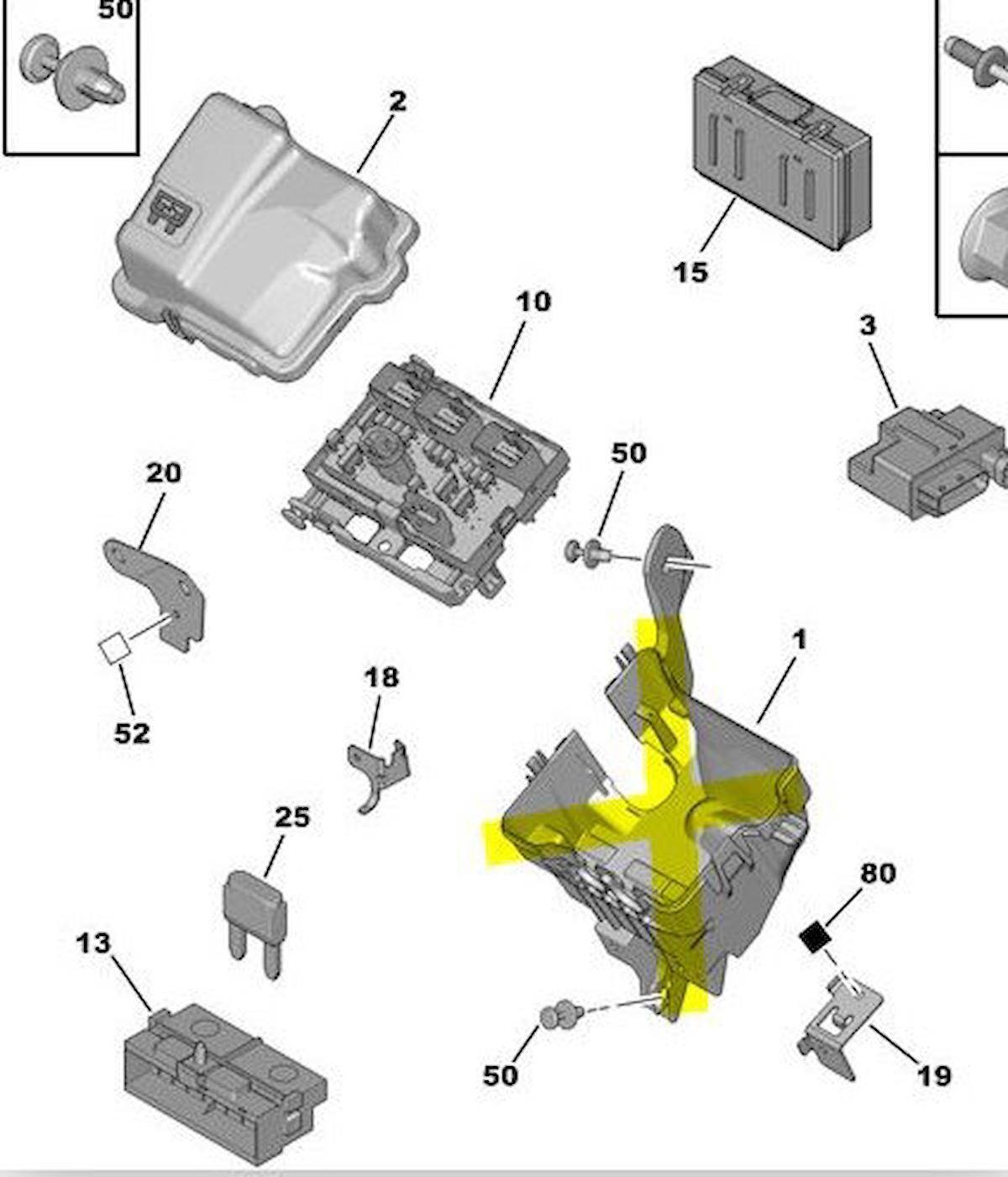 Citroen C3 Sigorta Kutusu [Orjinal] (654588)